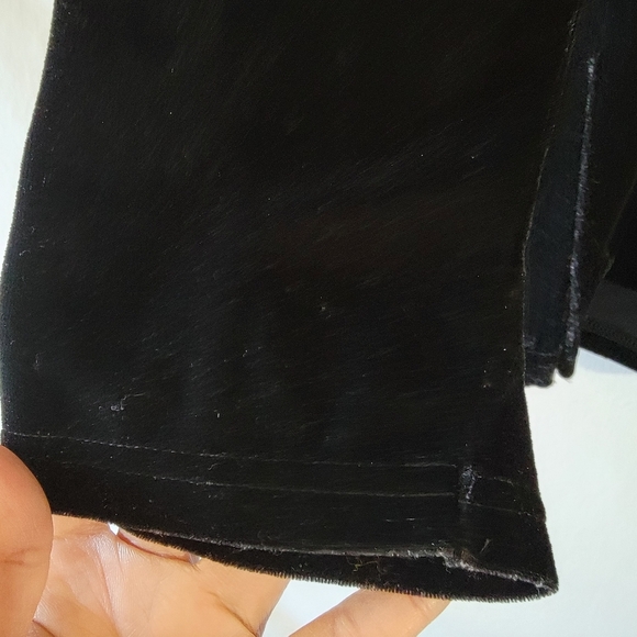 VTG August Silk Black V-Neck Long Sleeve Velvet Top Sz L Whimsigoth Fairy Grunge - Picture 6 of 9